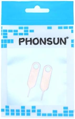 2 Pack PHONSUN Universal Sim Card Tray Removal Tool SD Opening Eject Pin fits Keyring for iPhone iPad Samsung Galaxy Google Pixel Motorola Phones (Key Ring is not Included)