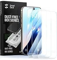 SMARTDEVIL 3 Pack Screen Protector for iPhone 14 Pro Max, Bubble-and-Dust-Free Box, HD Tempered Glass, Military Grade Shatterproof & Ultra Durable, Easy Installation