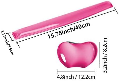 Silicone Gel Mouse Wrist Rest Plus Mouse Wrist Support Pad Office, Computer, Laptop, Mac - Durable, Comfortable and Pain Relief