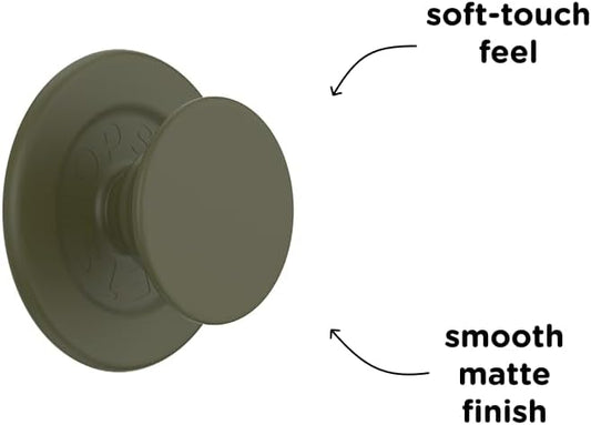 PopSockets Phone Grip for MagSafe with Kickstand, Magnetic Stand, Swappable Top, Secure Hold for iPhone MagSafe Cases, Phone & Tablet Grip - Soft Touch Fatigue