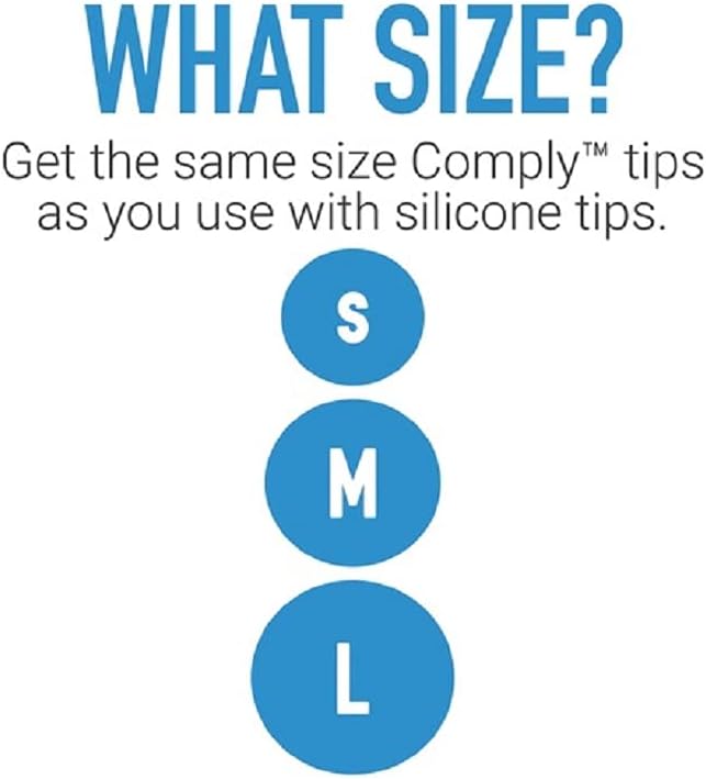 Comply P-Series | Memory Foam Replacement Ear Tips Designed for Etymotic, NuForce, ISOtunes PRO, Q-Jays, & More | Superior Noise Isolation, Ultimate Comfort, Secure Fit | Black, Large (3 Pairs)