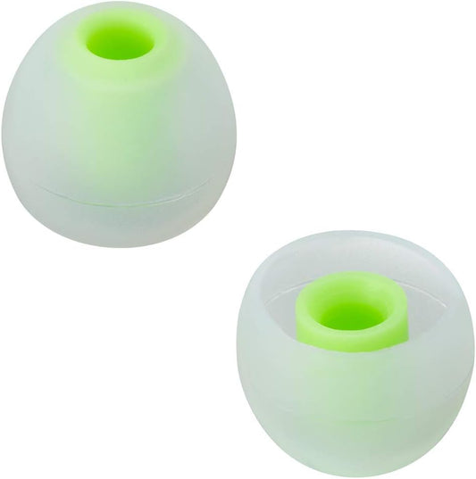 Earbud Tips Soft Silicone Earbuds Replacement Tips Fit for in-Ear Headphones(Inner Hole from 3.8mm - 4.2mm Earphones) 9 Pairs S/M/L,Transparent Green