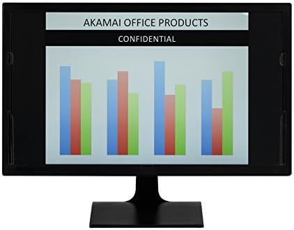 21.5 inch Computer Privacy Screen (16:9) - Black Security Shield - Desktop Monitor Protector - UV & Blue Light Filter by Akamai (21.5 inch Diagonally Measured, Black)