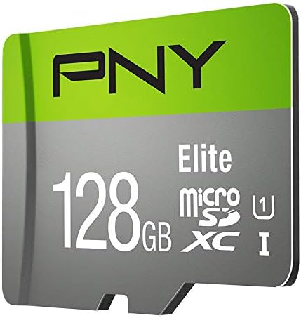 PNY 128GB Elite Class 10 U1 microSDXC Flash Memory Card - 100MB/s, Class 10, U1, Full HD, UHS-I, Micro SD (Pack of 1)