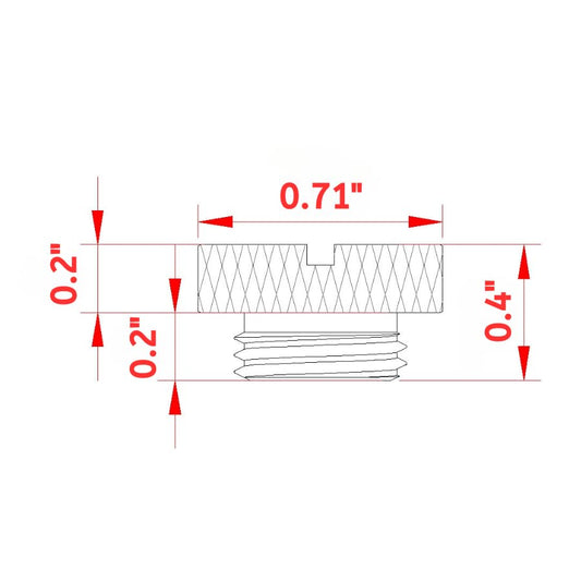 dracaena.io 2 pack G1/4" thread, Thin water Stop Plug Fitting with Coin Slot for Computer water cooling System, durable brass/copper material, Black