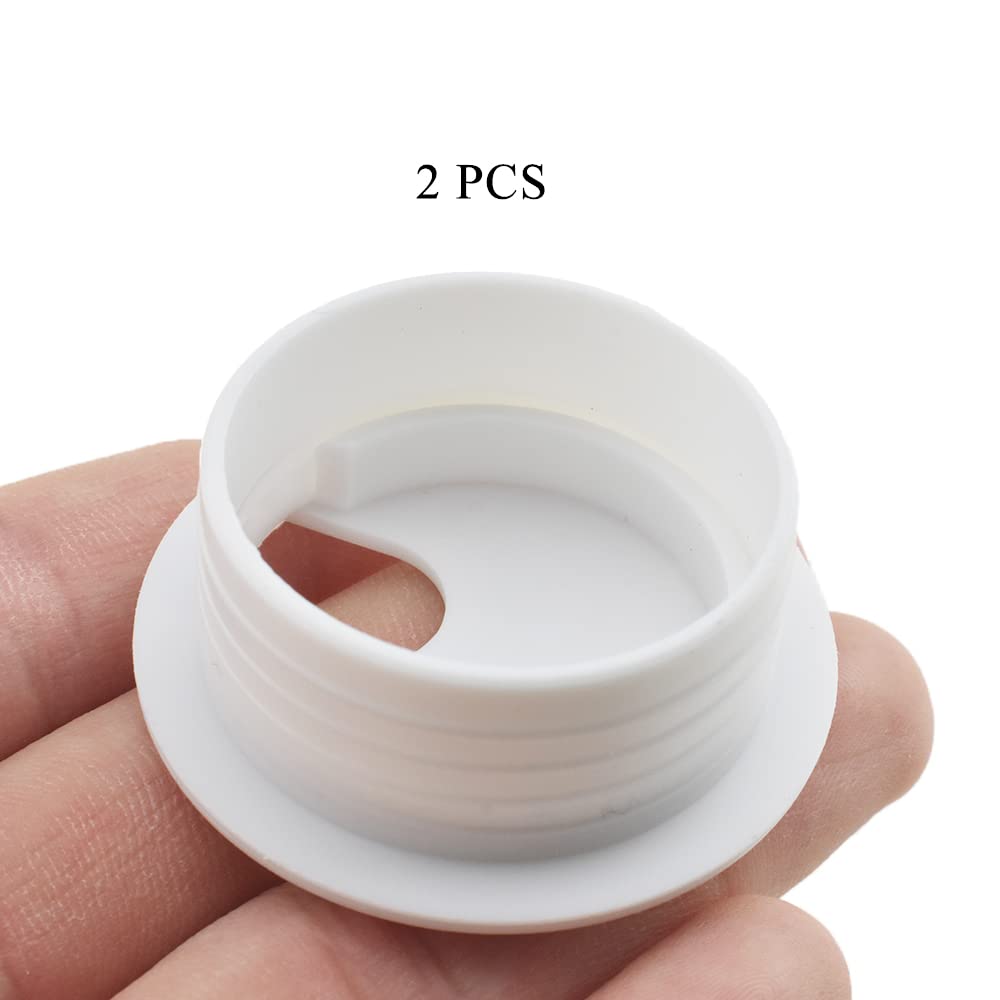 HAHIYO 2Pcs 1.5Inch/38mm White ABS Plastic U-Shaped Desk Grommet Wire Grommet Cable Management Cord Hole Cover Desk Wire Hole Insert Wire Organizer for Computer Office Home School Equipment Systems