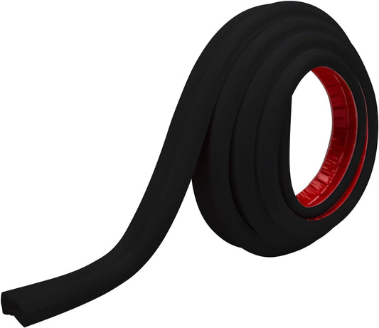 Rubber Bond TV Cord Hider Cable Protector - Strong Self Adhesive Wall Cord Cover Cable Hider - Low Profile Cable Management Wall Cord Concealer Cable Raceway (Black, 10 Feet)