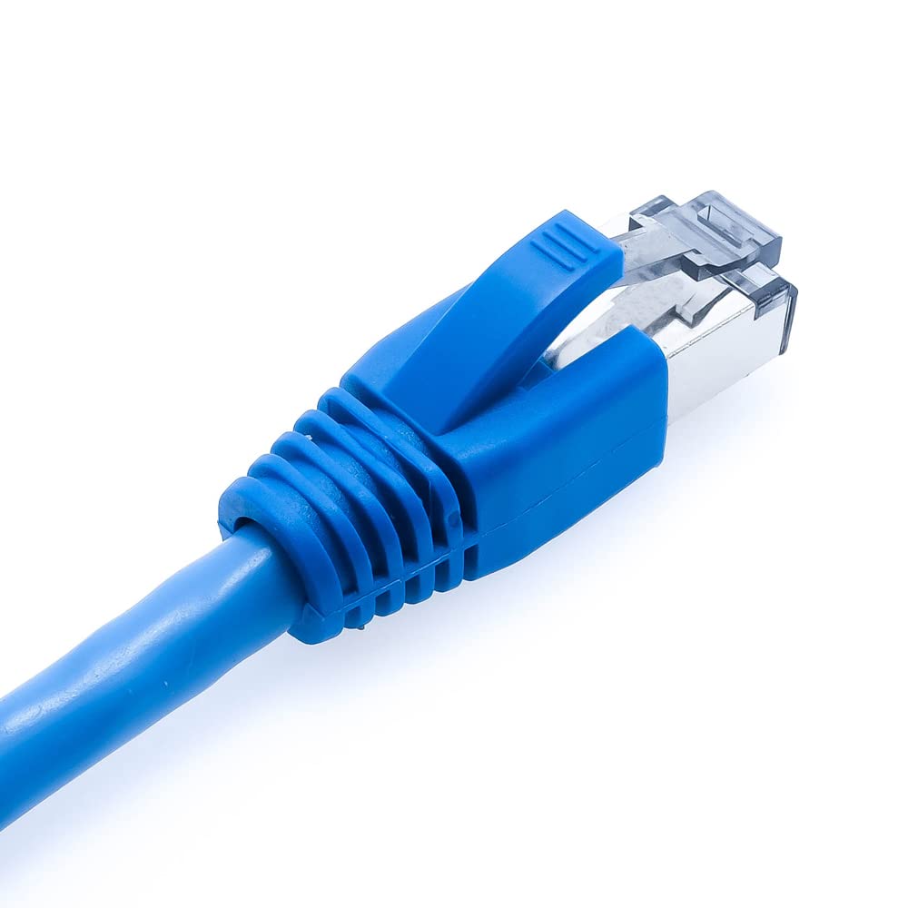 100Pack RJ45 Boot Cover, Cat5 Cat6 Cat6A Ethernet Network Cable Strain Relief Boot, Fits Overall Jacket Diameter 5.5-6.5MM Ethernet Cable (Hole Diameter: 6.5mm, Blue)