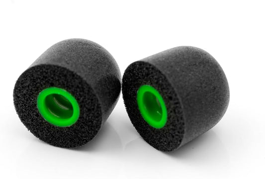 Linsoul Tripowin TP45 Spiral Groove Memory Foam Eartips, 2 Pairs in Ear Monitor Ear Plugs Suitable for 4.5mm-6.5mm Earphone Nozzle (L)