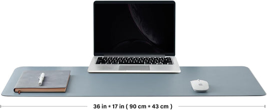 Cork Desk Mat - Dual-Sided Desk Pad for Office and Home - Desk Organization and Accessories - Ideal for Large Mouse Pad and Desk Mats on Top of Desks(Light Blue,90cmx 43cm)