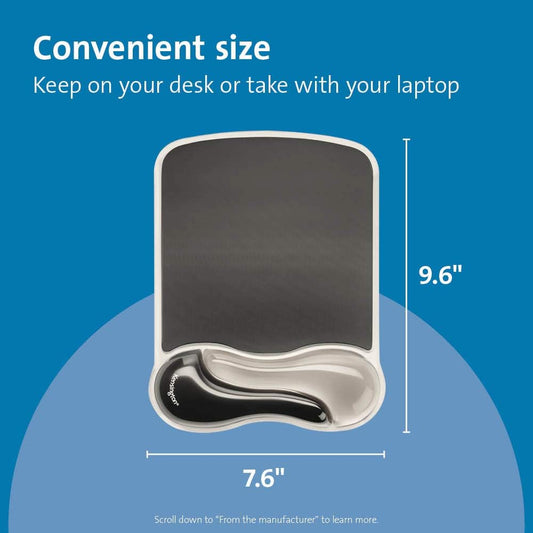 Kensington Duo Gel Mouse Pad with Wrist Rest - Gray (K62399US), Grey
