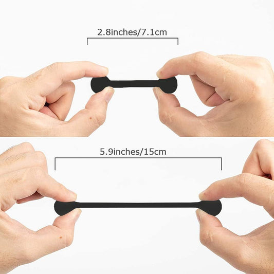 Viaky 6 Pcs Black Magnetic Cable Clips Organizer Earbuds Cords Winder Bookmark Whiteboard Noticeboard Fridge Straps USB Manager Keeper Wrap Ties for Kitchen, Home, Office and School