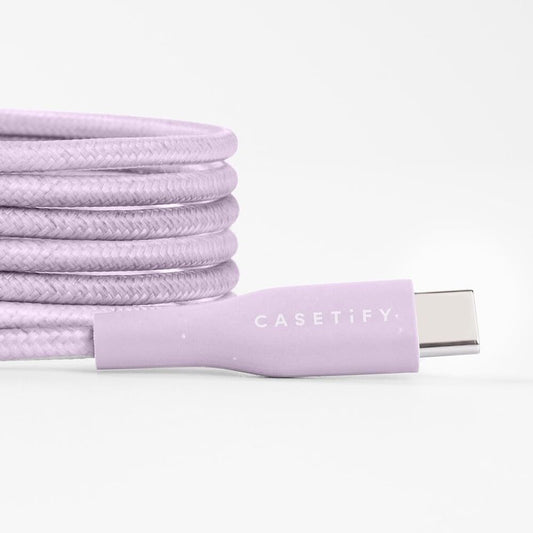 CASETiFY Powerthru USB-C to USB-C Cable (2m/6.6ft) - Lavender