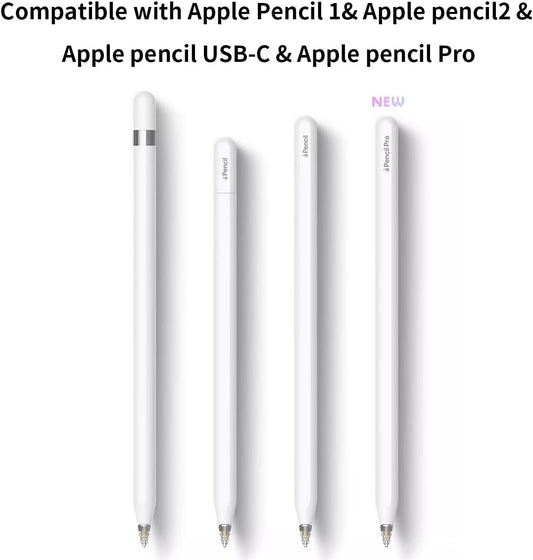 Replacement Tips for Apple Pencil, Upgraded Mix iPencil Tip for iPad Pro/USB-C / 1st Gen / 2nd Generation, Needle Pencil Tips with Case - Clear 4 Pack