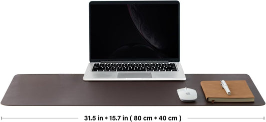 Cork Desk Mat - Dual-Sided Desk Pad for Office and Home - Desk Organization and Accessories - Ideal for Large Mouse Pad and Desk Mats on Top of Desks(Coffee,31.5"x 15.7")