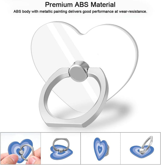Bonoma Cute Love Heart Phone Ring Holder, 3 Pack Universal Finger Ring Stand Grip Kickstand Ring, 360° Rotation Universal Stylish Stand Compatible with All Smartphones