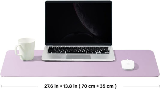 Cork Desk Mat - Dual-Sided Desk Pad for Office and Home - Desk Organization and Accessories - Ideal for Large Mouse Pad and Desk Mats on Top of Desks(Purple,27.6"x 13.8")