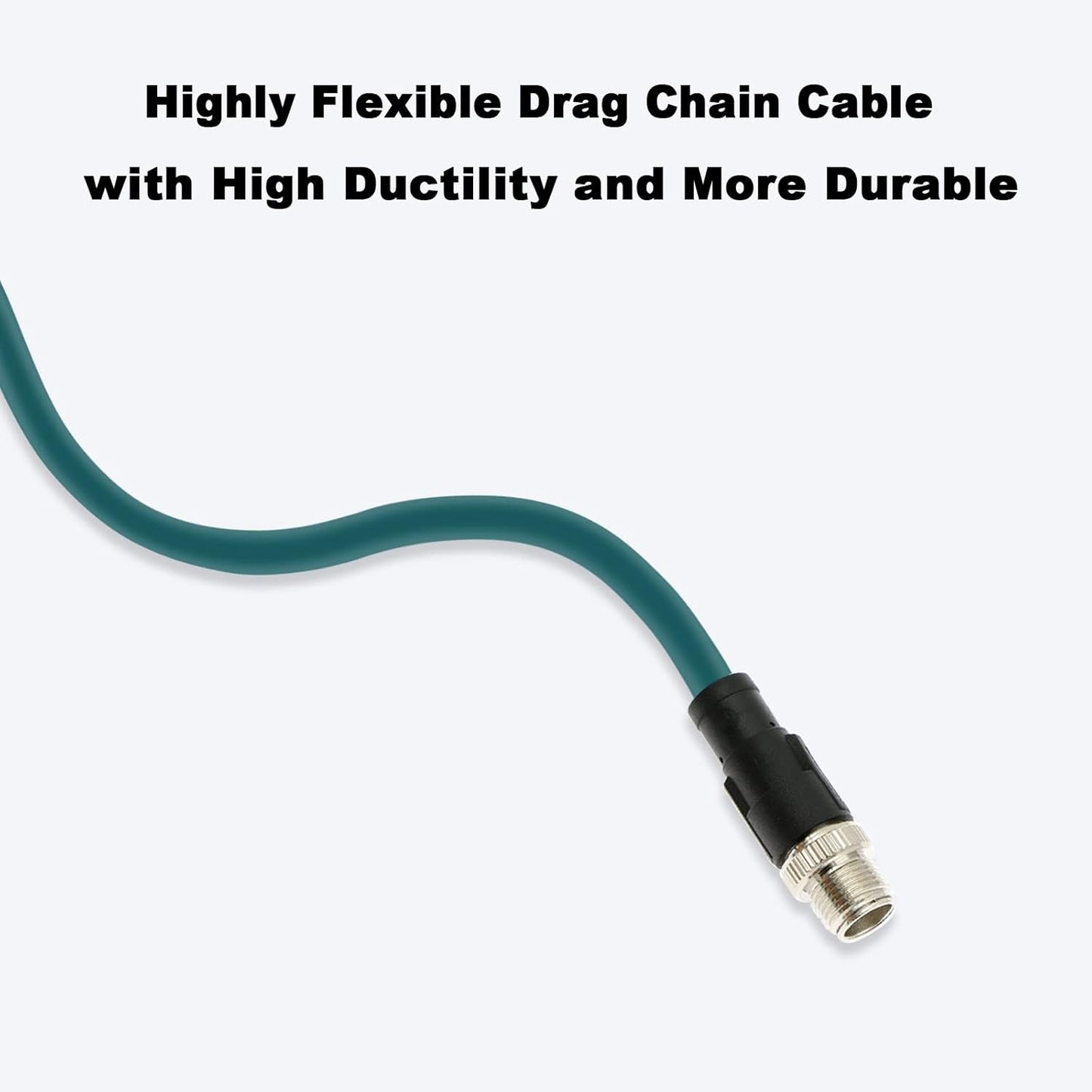 Alvin's Cables M12 X Code 8 Position to RJ45 Ethernet Cable for Cognex in Sight 8200 8400 Series Industrial Camera Shielded Cord IP67 Waterproof 6.5ft/2M