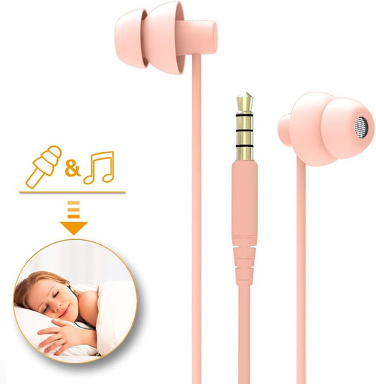 MAXROCK (TM Super Mini Total Soft Silicon Earbuds Headphones with Mic Music Sleep Choice for Cellphones Ipad Tablet Mp3 Laptop and Most 3.5mm Audio Player (Coral Pink)