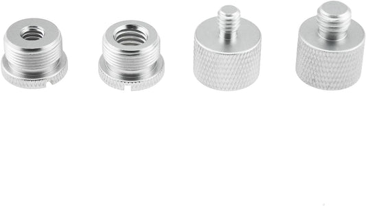 TAODAN 8PCS Black and Silver Aluminum Alloy Microphone Adapter Screws Set Tripod Adaptor Suitable for Shockproof Camera Mounts