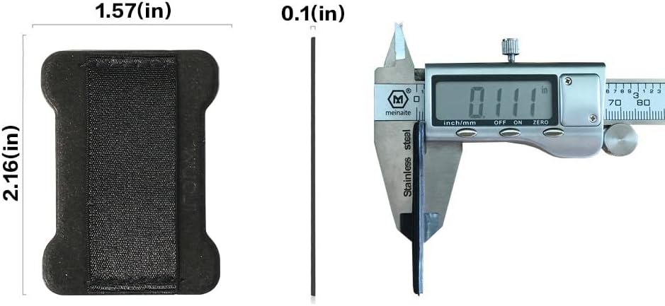 WOJI Cell Phone Finger Grip Strap Holder for Hand, Phone Strap, Phone Holder for Hand - Small, New Slim Finger Loop Selfie Grip Compatible with Most Smartphones (Black) - 2Pack