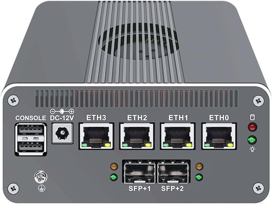 CWWK Intel Alder Lake N100(4C/4T Up to 3.4GHz)/N305(8C/8T Up to 3.8GHz) Dual SFP+10GbE Mini PC|4xIntel I226-V 2.5GbE |DDR5 Memory|PCI-E x4|HDMI+DP+Type-C (10 Gigabit N305, 32G RAM 1TB SSD)