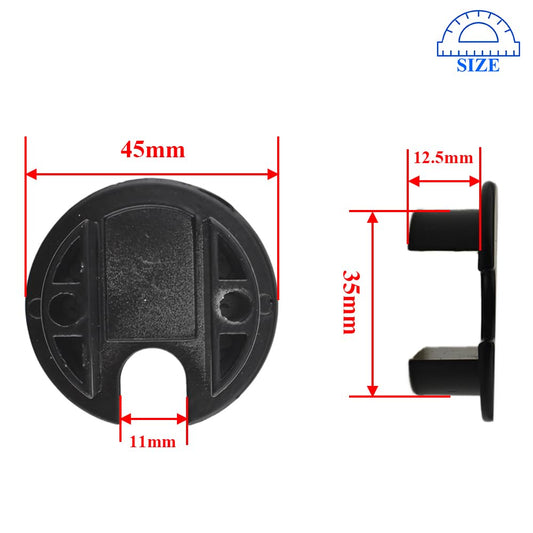 HAHIYO 2Pcs 1.38Inch/35mm Black Zinc Alloy Desk Grommet Wire Grommet Cable Management Cord Hole Cover Desk Wire Hole Insert Wire Organizer for Computer Office Home School Equipment Systems