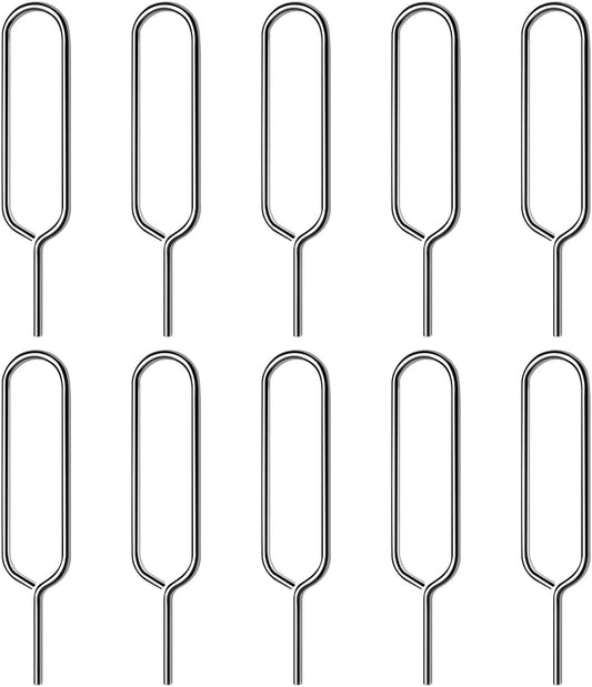 Stainless Steel Sim Card Tray Pin Eject Removal Tool Needle Opener 10 Pack for Smartphones,Mifi, Wireless Hotspot,4G&5G Sim Card Routers.