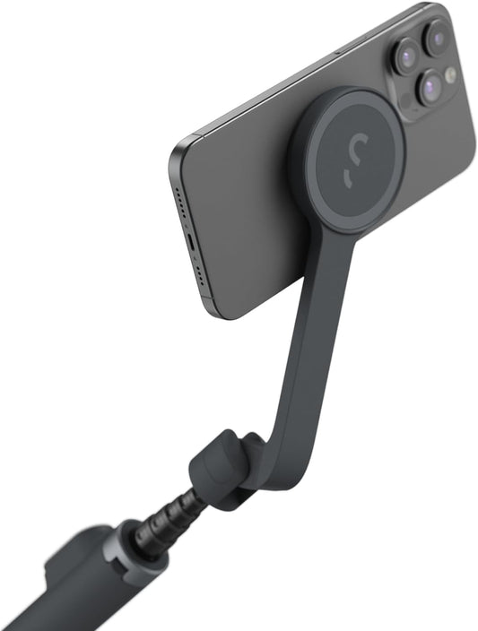 ShiftCam SnapStand Selfie – Magnetic Selfie Stick & Tripod – Compact, Foldable & Extendable with Tilt Head and Magnetic Bluetooth Remote (Midnight, SnapStand Selfie)