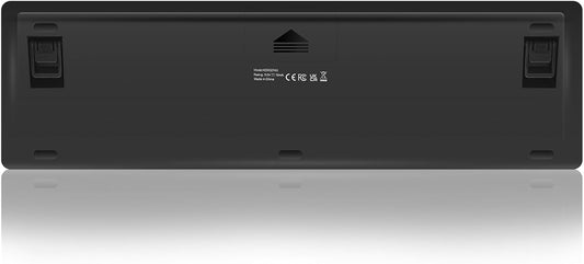 K9300 Wireless Bluetooth Keyboard (USB+BT1+BT2), Support Multi Device Switching, Full Size, Scissor-Switch Keys Silent Design for Computer, Laptop, MacBook and iPad.(Black) (K9300)