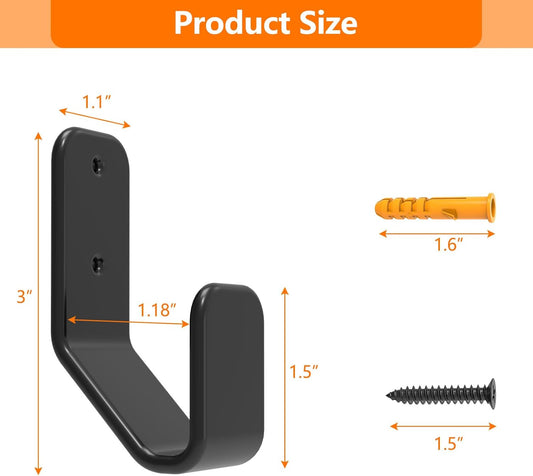 2-in-1 Keyboard Wall Mount - Metal Hanger with Adhesive & Screws, Fits Mechanical Keyboards Up to 3cm Thick