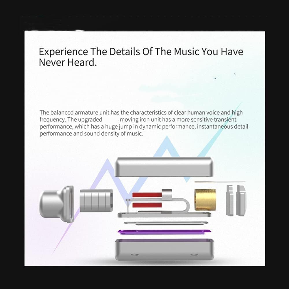 KZ ZSN Pro 1DD+1BA Dual Driver in Ear Earphones Noise-isolating in Ear Monitor with Detachable Cord,Deep Bass Stereo Sound Ergonomic Comfortable Earphones for Audiophile,Musicians(Purle Without Mic)