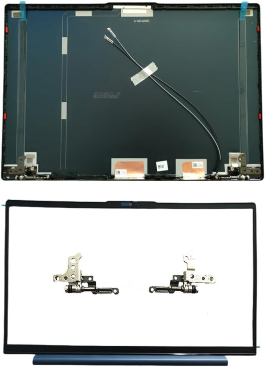 Replacement Laptop LCD Cover Back Rear Top Lid Hinges Front Bezel for Lenovo ideapad 5 15IIL05 15ARE05 15ITL05 5-15IIL05 5-15ARE05 5-15ITL05 5-15ALC05 5CB0X56073 5CB0Z31048 (Dark Blue)