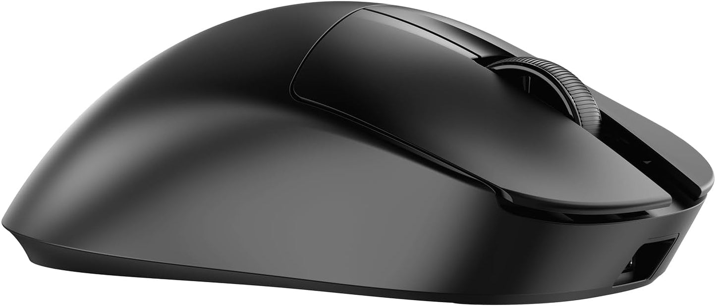 AJ179 V2 Triple Mode (2.4G/Wired/Bluetooth 5.2) Gaming Mouse, 12000 DPI, 56g Ultra-Light, Programmable 6 Buttons, 1000Hz Polling Rate, Ergonomic Right-Hand Design for Computer Laptop PC, Black