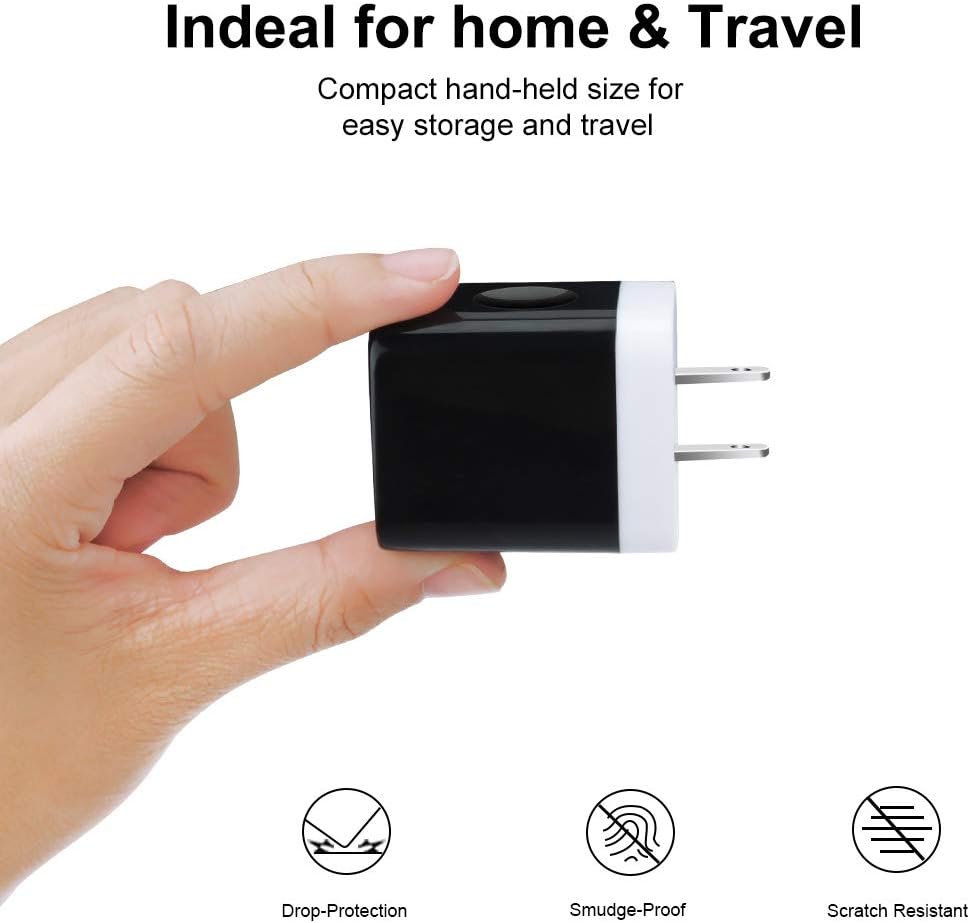 Wall Charger Adapter,USB Cubes,Sicodo 3Pack Universal Travel 3.1A 3 Muti Port Plug Charging Block Compatible with iPhone 16,15,14,13,12,SE 2020,11,X,Plus,Samsung GalaxyS24,S23,S22,S21,S20Ultra,Plus,LG