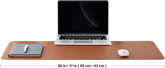 Cork Desk Mat - Dual-Sided Desk Pad for Office and Home - Desk Organization and Accessories - Ideal for Large Mouse Pad and Desk Mats on Top of Desks(Brown,36"x 17")