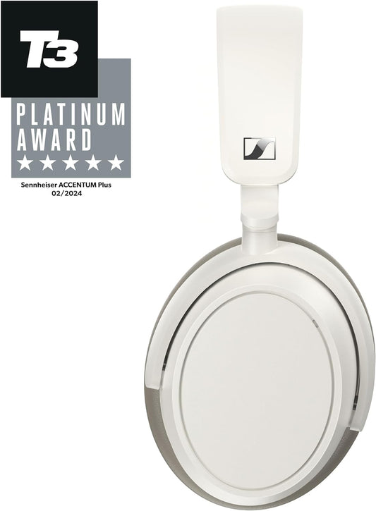 Sennheiser ACCENTUM Plus - Wireless Bluetooth Headphones, Quick-Charge Feature, 50-Hr Battery Playtime, Adaptive Hybrid ANC, White