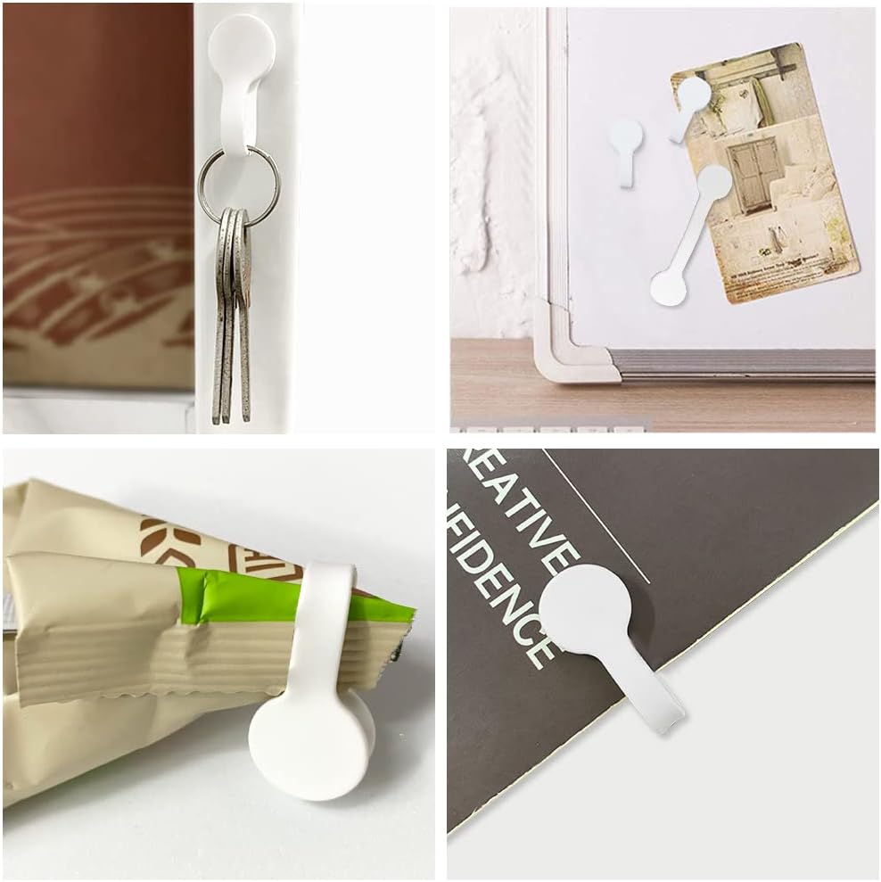 Viaky 6PCS Silicone Cable Straps Reusable Twist Noticeboard Fridge Magnets Ties Earbuds Cord Winder Wrap Bookmark Clips Wire Organizer In Office, Home, School, Kitchen (White)