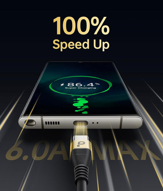 USB C Cable Fast Charging, 2Pack 3ft Coiled USB A to Type C Charge Cord for Car USB-C Charging Cable Compatible with iPhone 16/15/Pro/Samsung Galaxy S20 S10 Plus Note 10 and Other USB C Devices - Gold