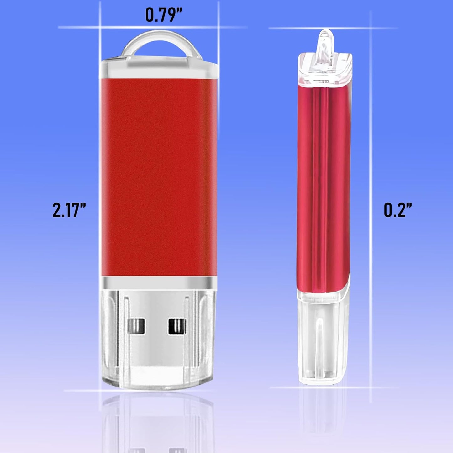 USB Thumb Drive 2GB Flash Drive 50 Pack, Nicepicten Fat Memorias USB 2.0 Flash Drive Bulk 2GB Jump Drives Multiapck Memory Stick with 50PCS Lanyards (Mixcolor 50 Pack, 2 GB)