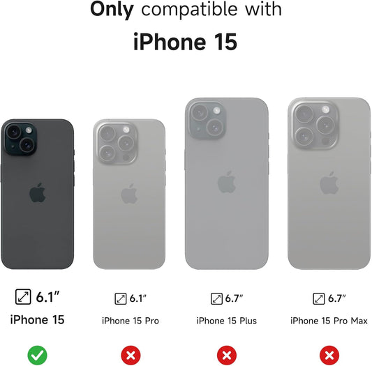 SURITCH for iPhone 15 Case with Magnetic Camera Slide Cover and Adjustable Kickstand, Compatible with MagSafe, Shockproof Bumper Case Slim Protective Cover 6.1 Inch, Green