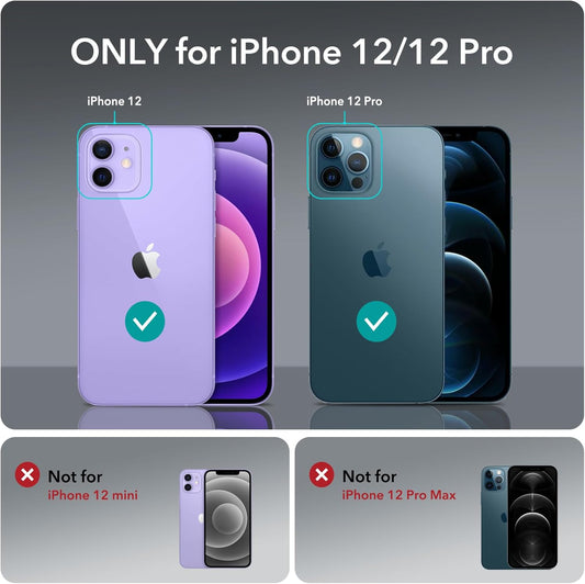 ESR 3 Pack for iPhone 12, iPhone 12 Pro Screen Protector, HD Clear Tempered Glass Scratch Resistant with Easy Installation Frame compatible with iPhone 12/12 Pro 6.1", Case-Friendly