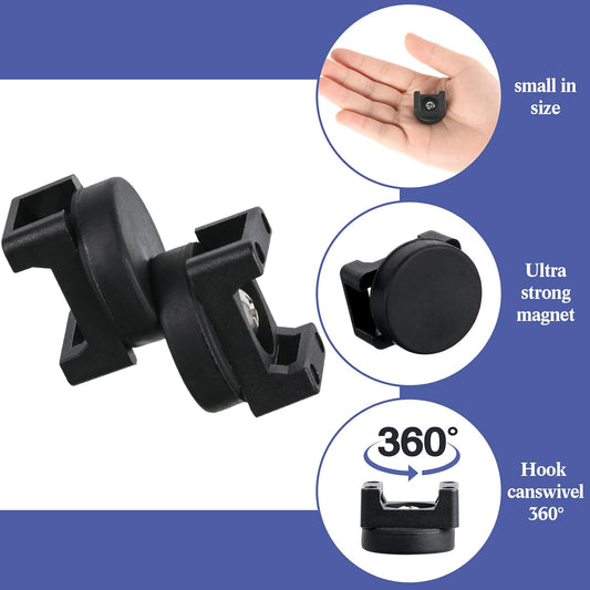 Yookeer 60 Pieces Magnetic Zip Tie Mount Multipurpose Cable Holder Magnets Magnetic Wire Management Bases with Heavy Duty Zip, Mount Nylon Cable Ties in Total (22 mm)