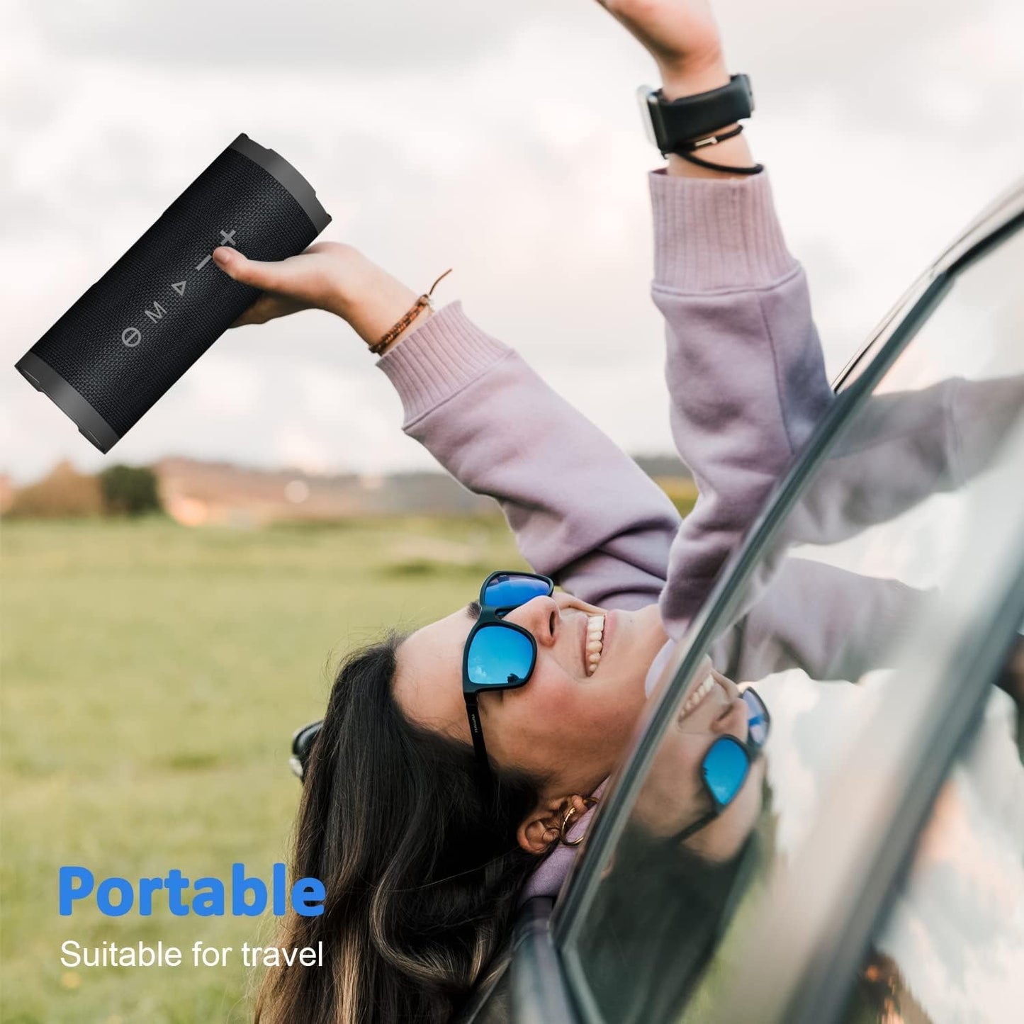 Vanzon Bluetooth Speakers, V40 Wireless Portable Bluetooth Speaker with IPX7 Waterproof, 24H Playtime, 24W Stereo Sound and TWS Dual Pairing, Suitable for Home/Party/Outdoor/Beach