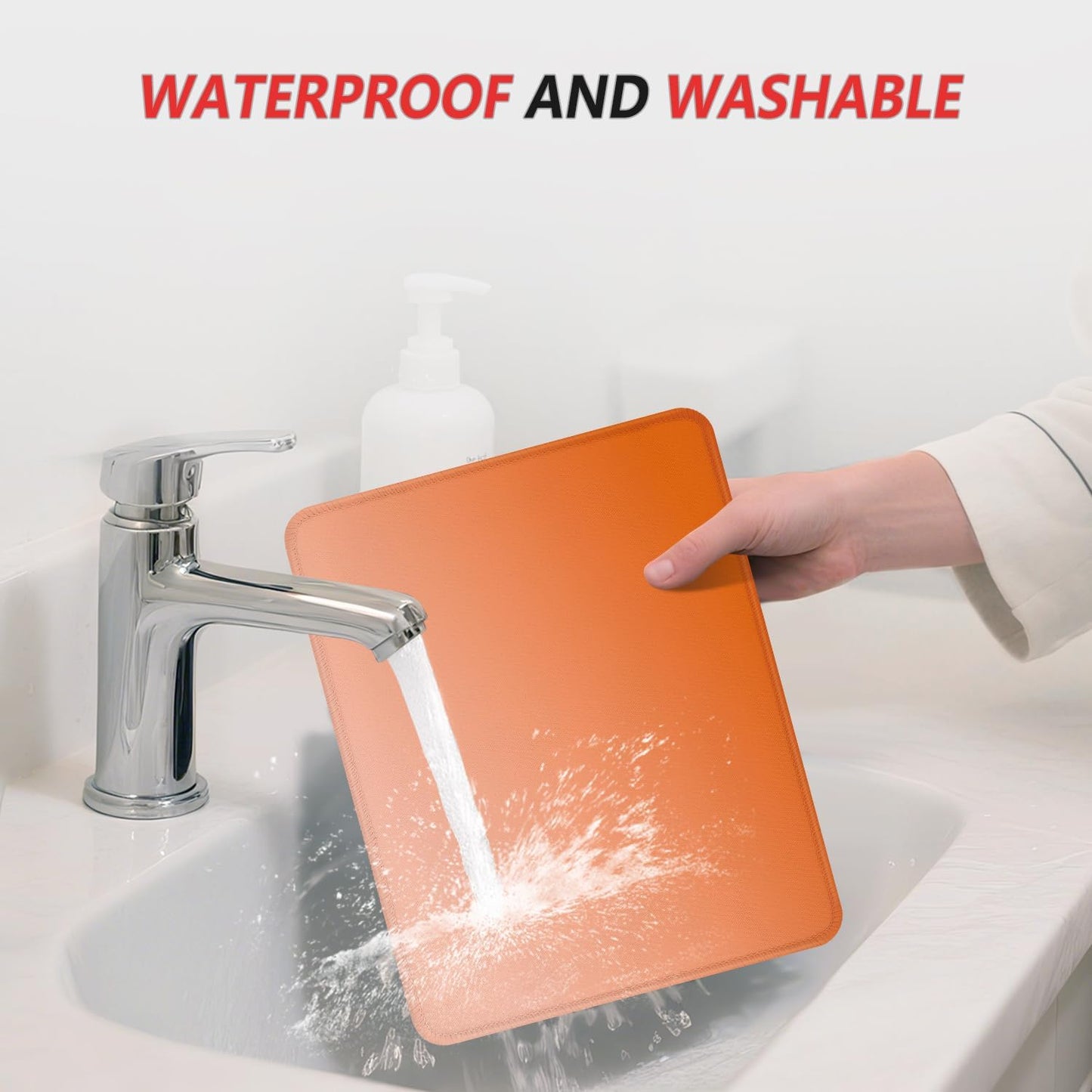 ITNRSIIET Mouse Pad Non-Slip Rubber Base Smooth Surface Stitched Edges Waterproof Durable Compatible with All Mice for Office & Gaming, Desk Accessory, 10.2x8.3x0.12 inch, Sunset Gradient