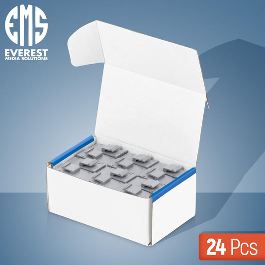 Everest 24-Pack Cat6 RJ45 Keystone Coupler - Female to Female - Gray - Ethernet Cable Extender