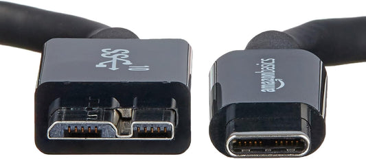 Amazon Basics USB-C to Micro USB 3.1 Gen 2 Fast Charging Cable, 10Gbps High-Speed, 3 Foot, Black