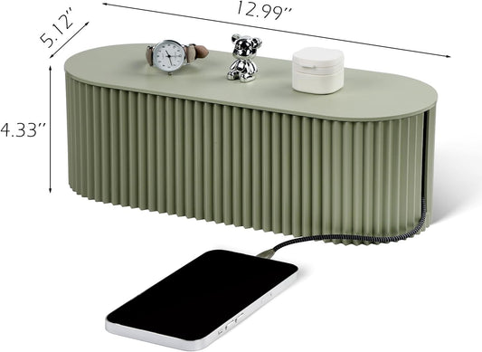 Cable Management Box Large Cable Organizer Box for Power Strips, Surge Protectors, Chargers, Adapters, TV Computer Wires Cable Hider Organizer Box with Cable Ties,Wire Ties - Green