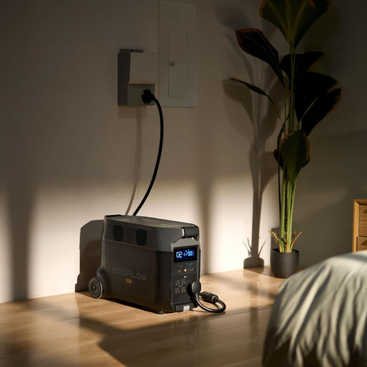 EF ECOFLOW Portable Power Station 3600Wh DELTA Pro, 2.7H to Full Charge, 5 AC Outlets, 3600W, 120V Lifepo4 Power Station with Expandable Capacity, Solar Generator for Home Use, Blackout, RV