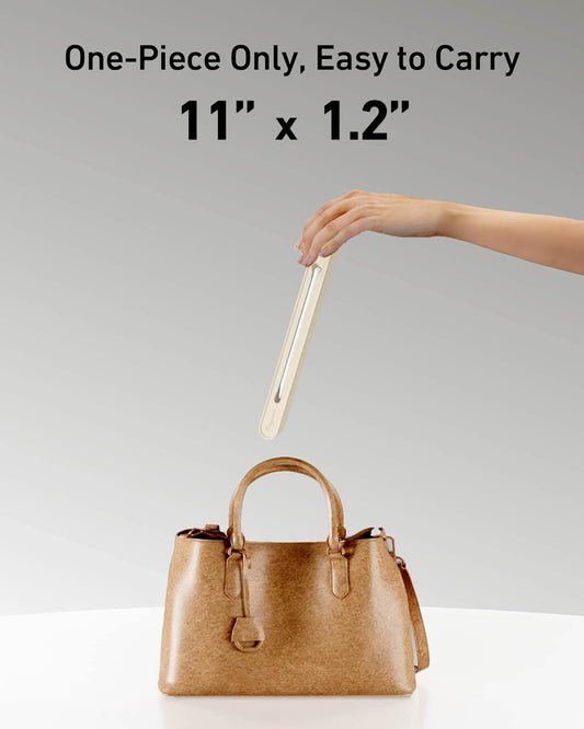 3 in 1 Silicone Laptop Stand, Keyboard Riser for Ergonomic Typing/Reading, Portable Laptop Cooling Stand, for Home Office School and Travel, Oval Base, Bright Beige